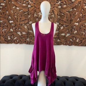 Alternative purple tank top with pockets